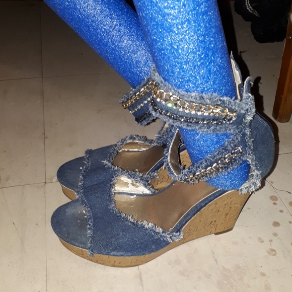 Wedge Jean sandals - Picture 1 of 5